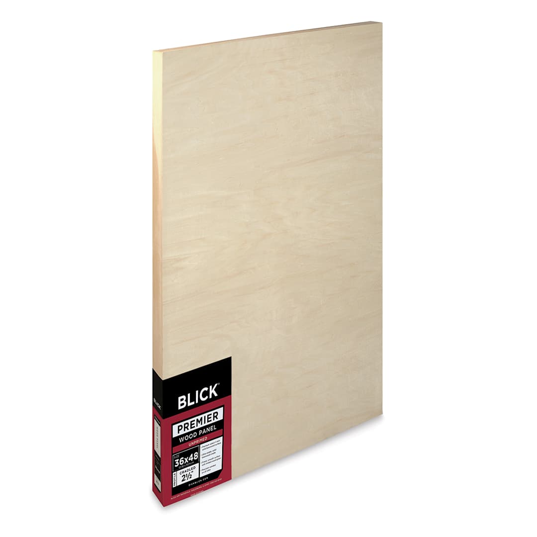 Open in modal - Blick Premier Wood Panel - 36'' x 48'', 2-1/2'' Extra Deep Profile, Cradled (side view)