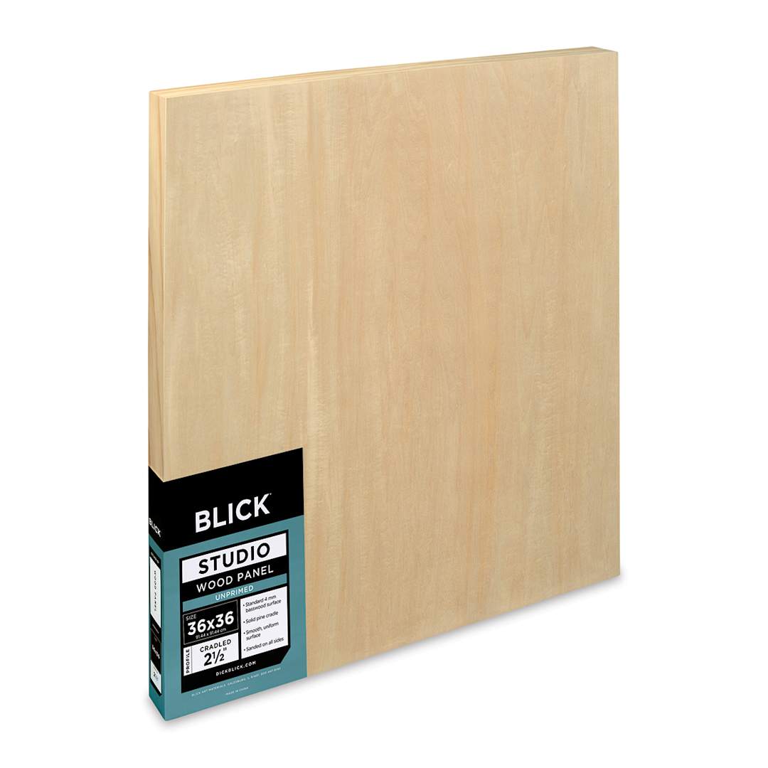 Open in modal - Blick Studio Artists' Wood Panels - Extra Deep Cradle Panel, 36" x 36", 2-1/2" Cradle