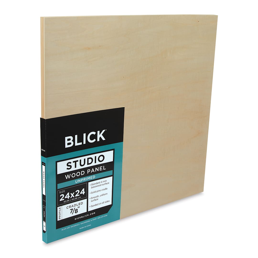 Open in modal - Blick Studio Artists' Wood Panel - Flat Cradle, 24" x 24", 7/8" Cradle