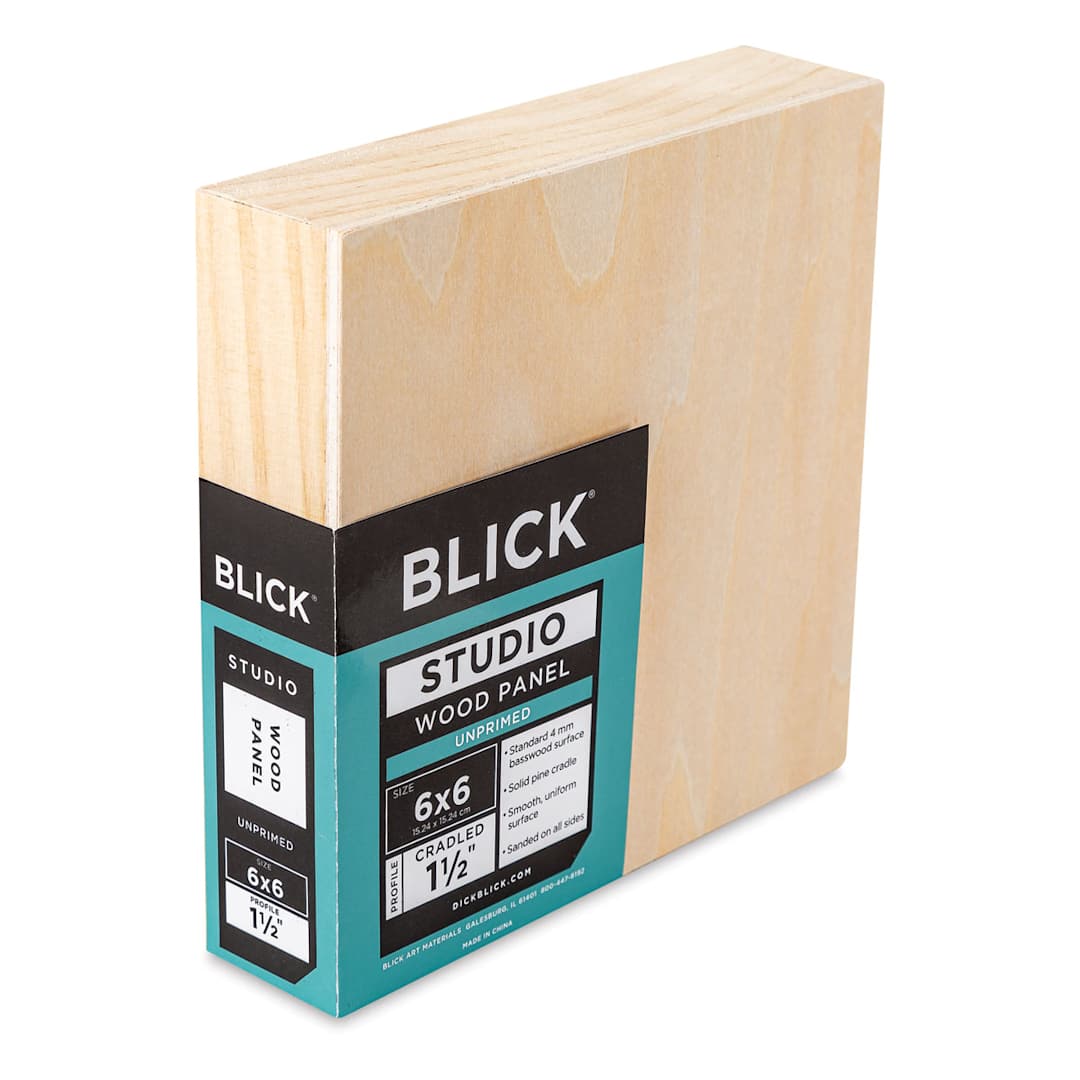 Open in modal - Blick Studio Artists' Wood Panel - Gallery Cradle, 6" x 6", 1-1/2" Cradle