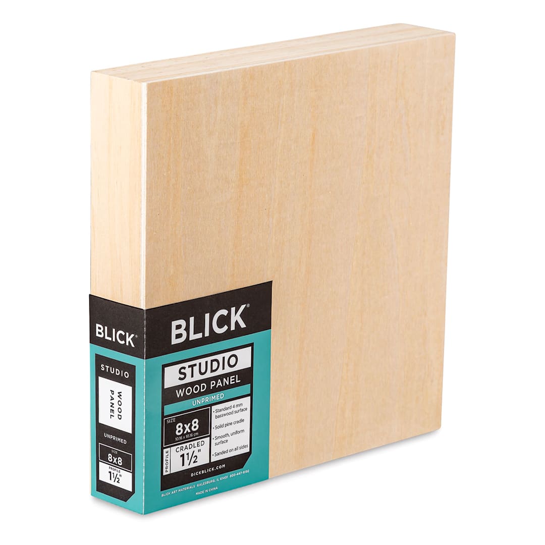 Open in modal - Blick Studio Artists' Wood Panel - Gallery Cradle, 8" x 8", 1-1/2" Cradle