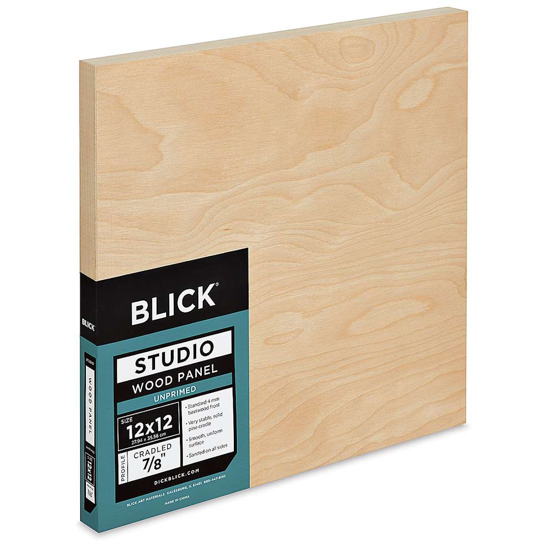 Open in modal - Blick Studio Artists' Wood Panels - Gallery Cradle, 12" x 12", 1-1/2" Cradle