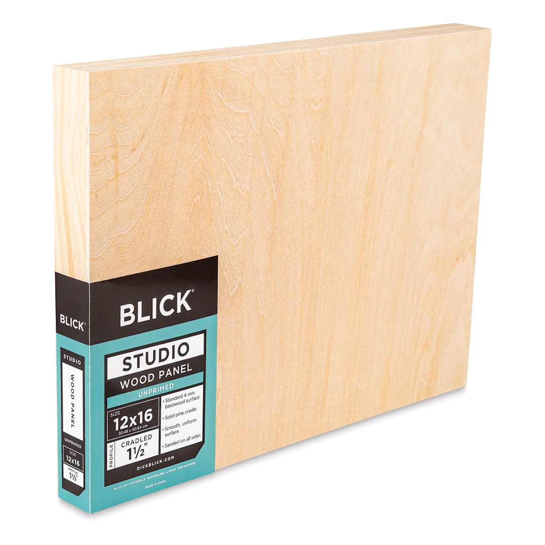 Open in modal - Blick Studio Artists' Wood Panels - Gallery Cradle, 12" x 16", 1-1/2" Cradle
