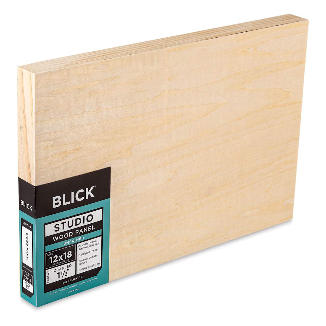 Open in modal - Blick Studio Artists' Wood Panels - Gallery Cradle, 12" x 18", 1-1/2" Cradle