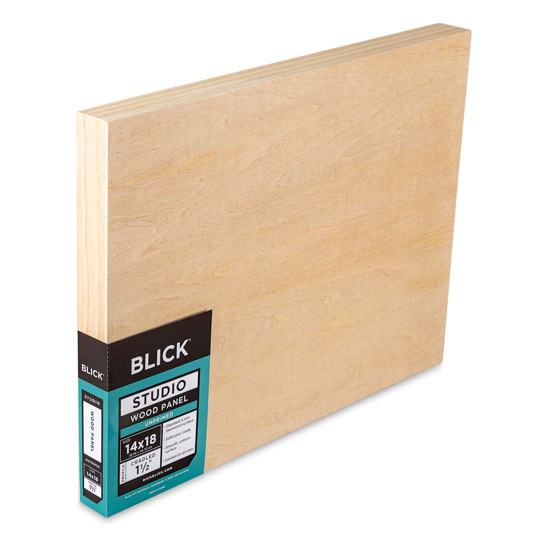 Open in modal - Blick Studio Artists' Wood Panels - Gallery Cradle, 14" x 18", 1-1/2" Cradle