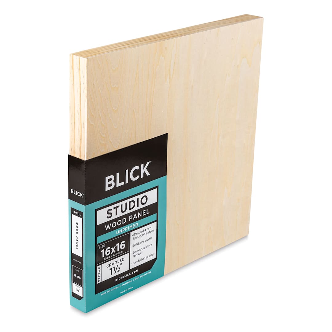 Open in modal - Blick Studio Artists' Wood Panels - Gallery Cradle, 16" x 16", 1-1/2" Cradle