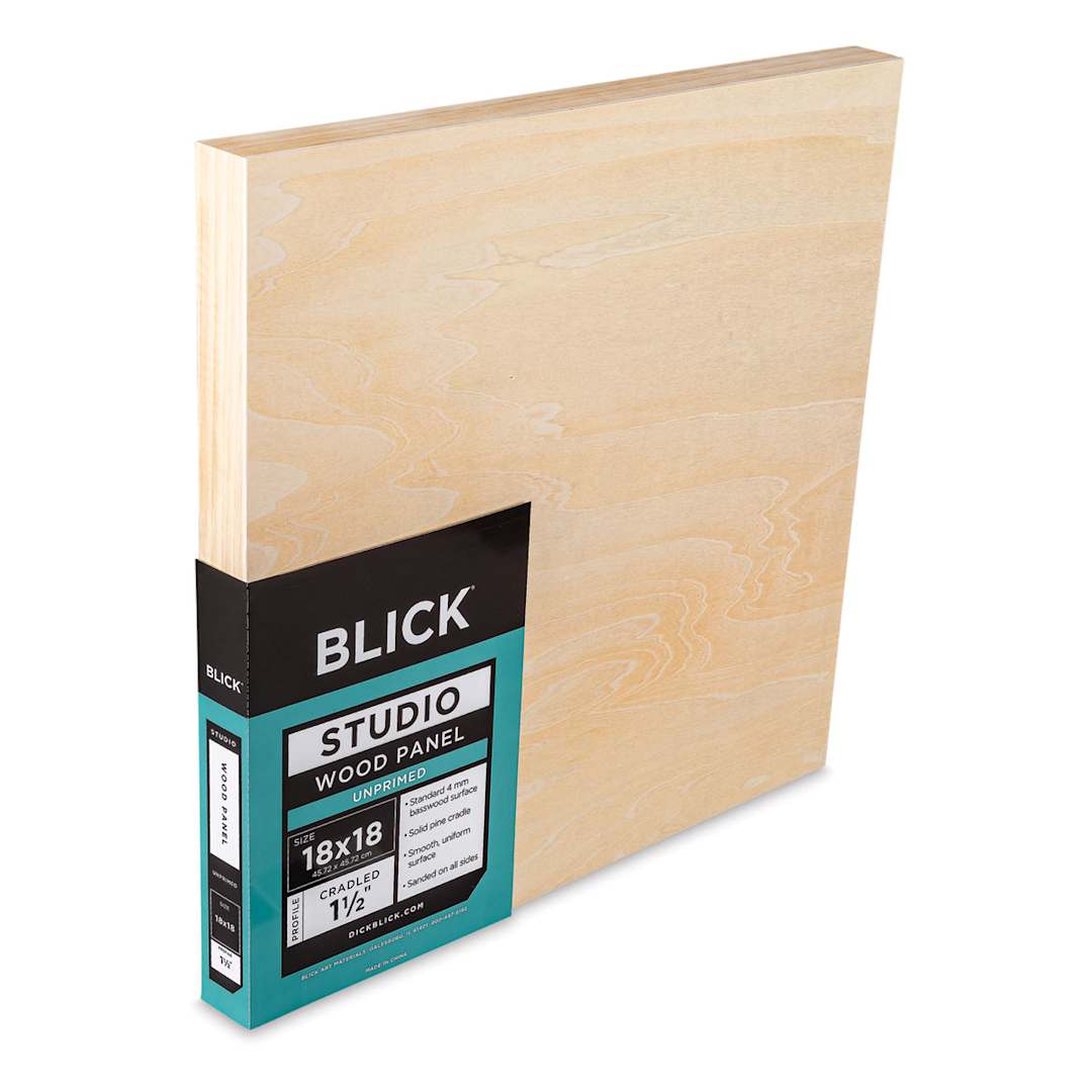 Open in modal - Blick Studio Artists' Wood Panels - Gallery Cradle, 18" x 18", 1-1/2" Cradle