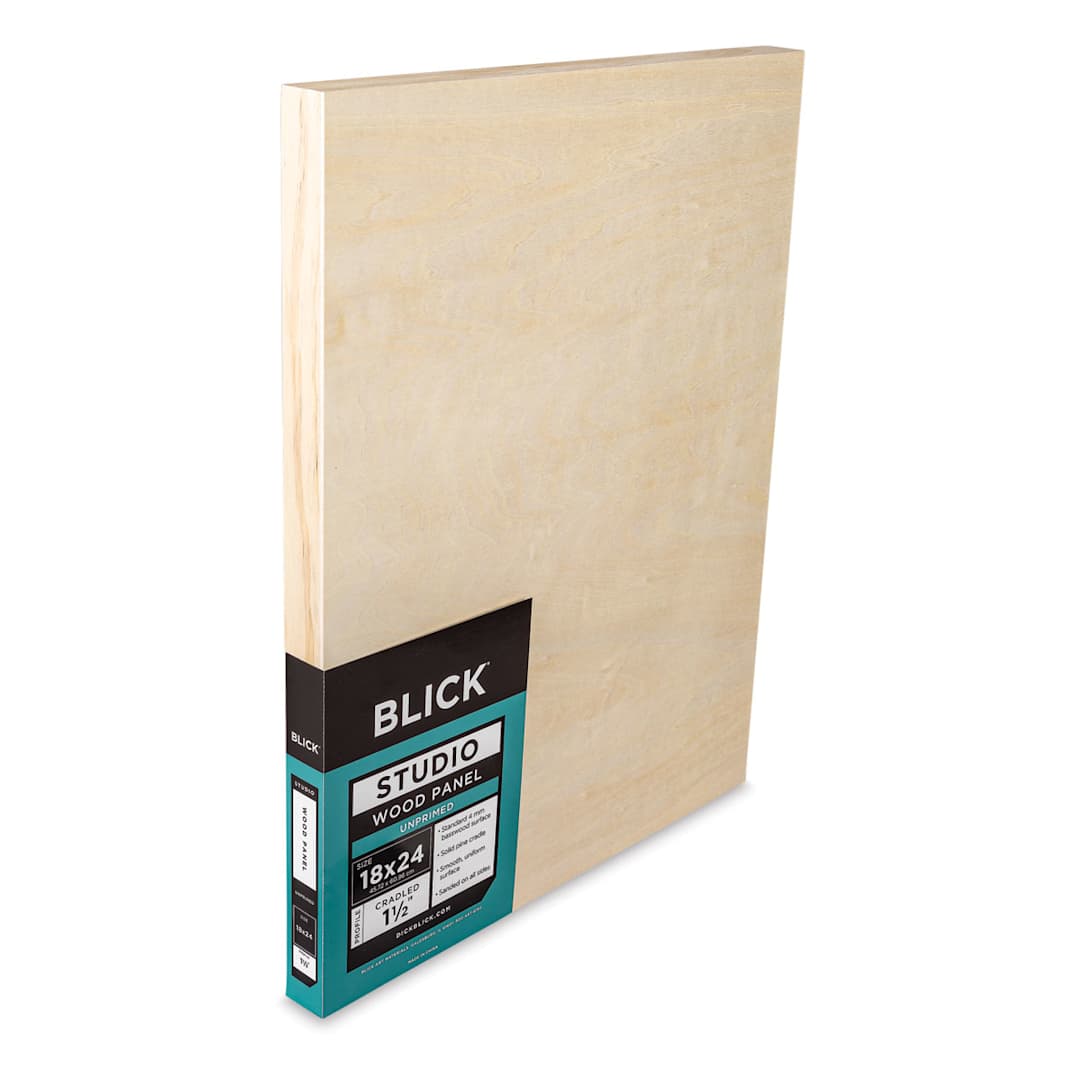 Open in modal - Blick Studio Artists' Wood Panels - Gallery Cradle, 18" x 24", 1-1/2" Cradle