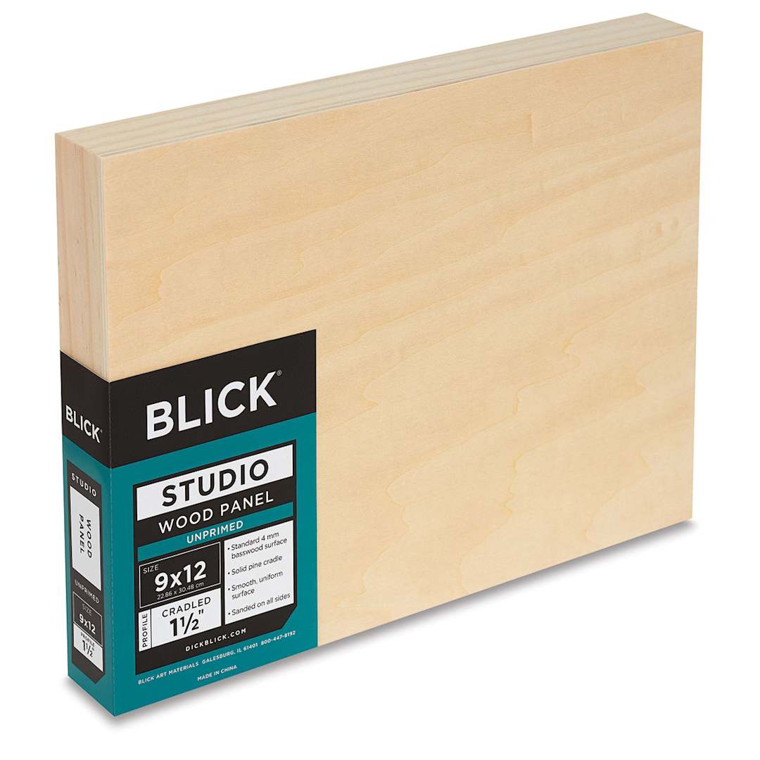 Open in modal - Blick Studio Artists' Wood Panel - Gallery Cradle, 9" x 12", 1-1/2" Cradle