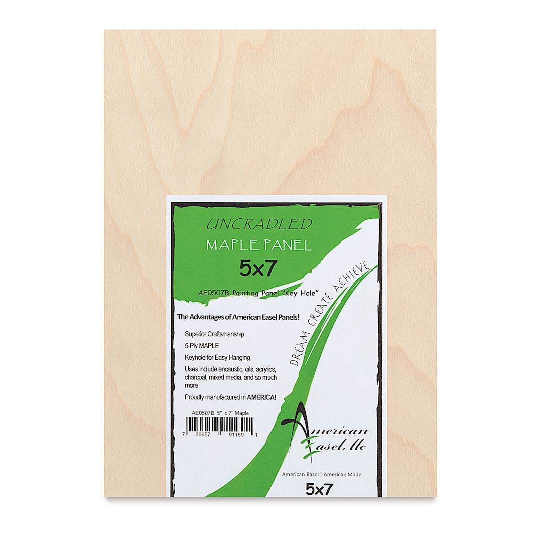 Open in modal - American Easel Maple Panel - 5" x 7", 1/2" Profile, Keyhole