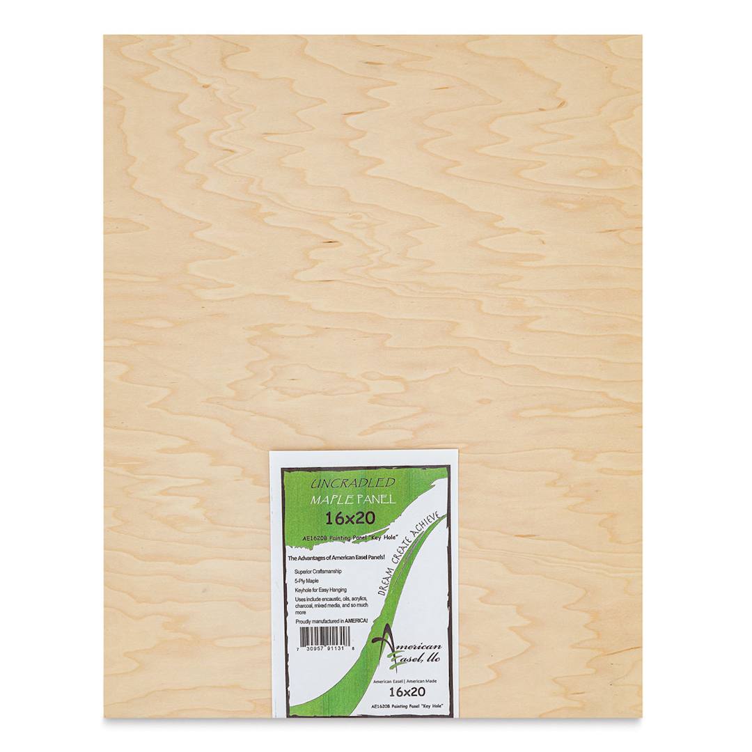 Open in modal - American Easel Maple Panel - 16" x 20", 1/2" Profile, Keyhole front with label