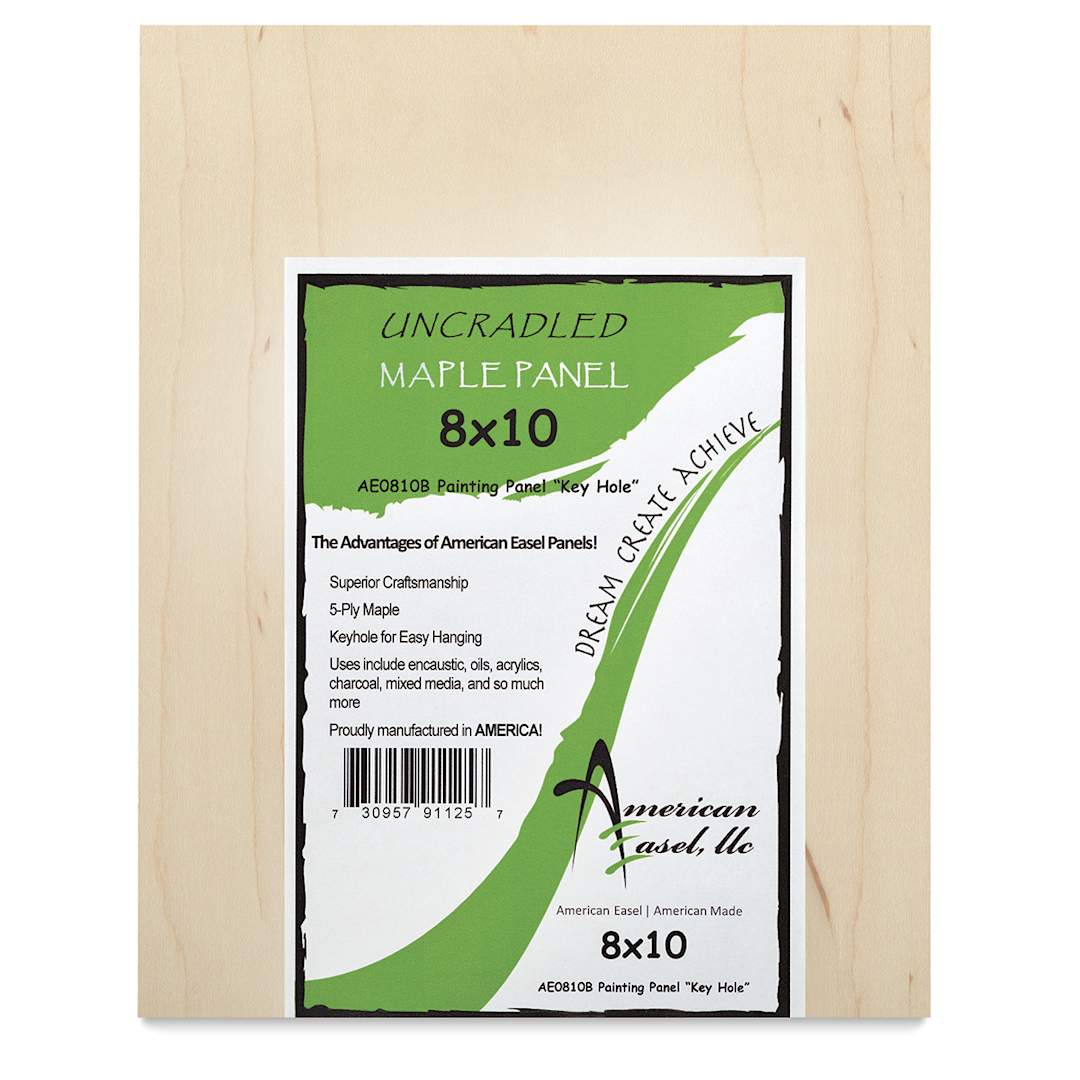 Open in modal - American Easel Maple Panels - Front of Panel showing label
