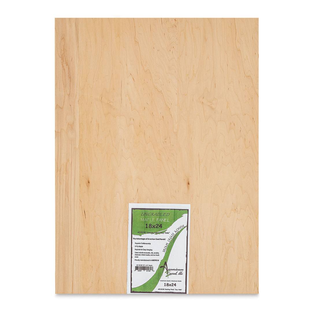 Open in modal - American Easel Maple Panel - 18" x 24", 1/2" Profile, Keyhole front with label