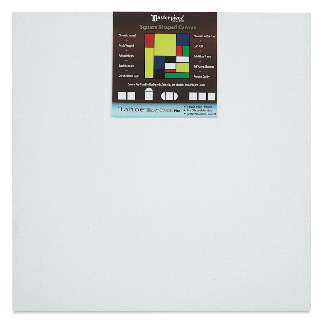 Open in modal - Masterpiece Tahoe Cotton Canvas Shape - Square, 20" x 20" (Front of canvas)
