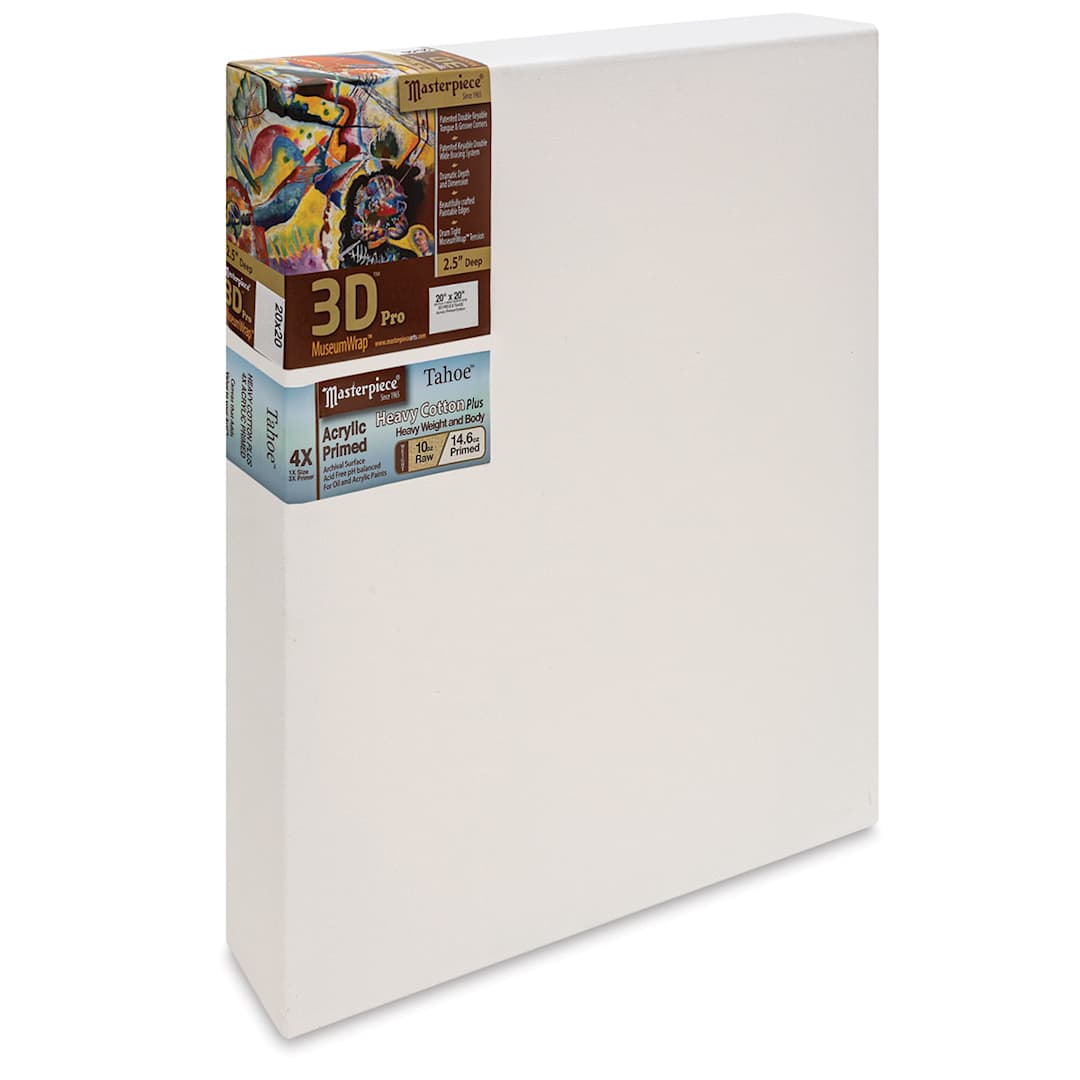 Open in modal - Masterpiece Tahoe Cotton Canvas - 20'' x 20'', 2-1/2'' Profile, Acrylic Primed