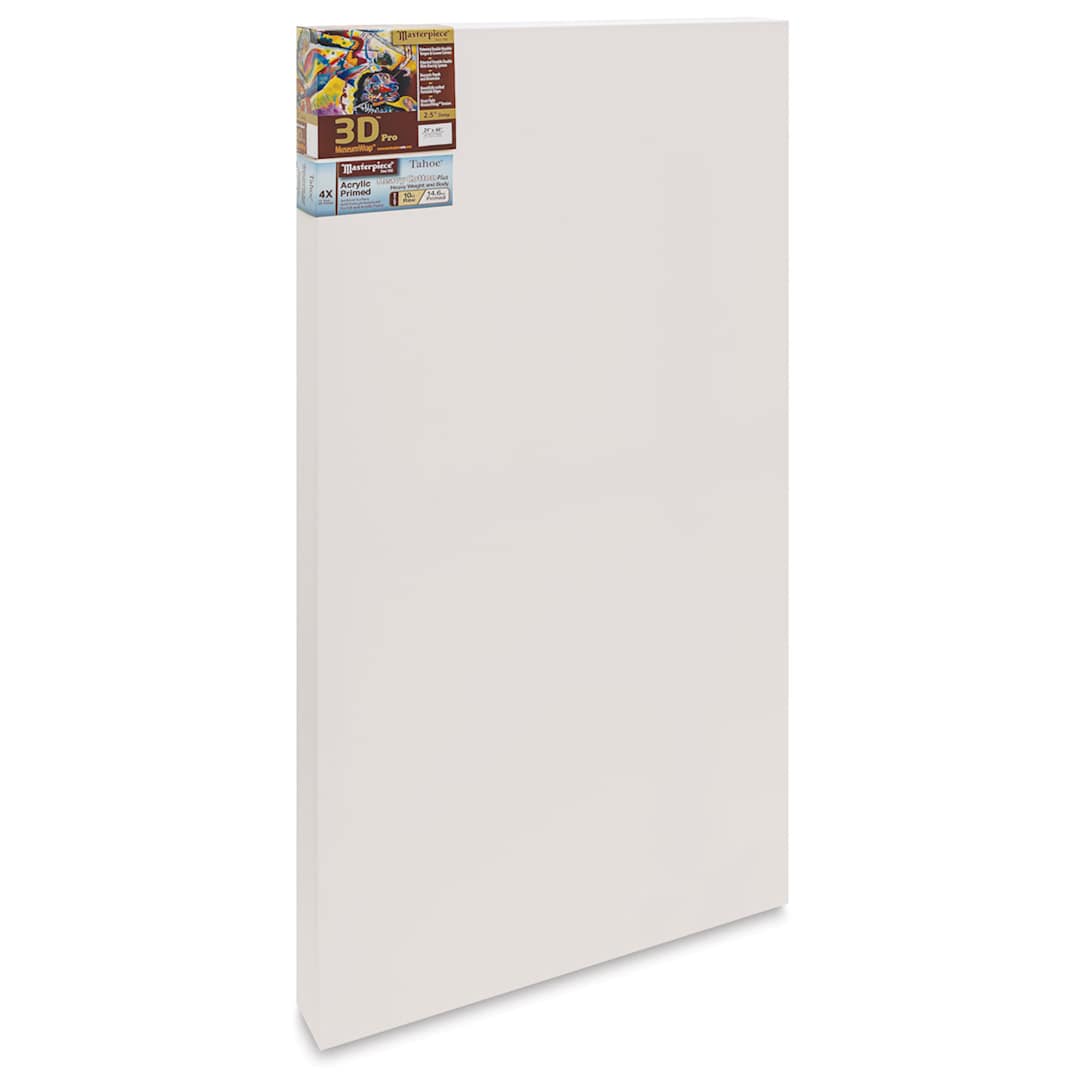 Open in modal - Masterpiece Tahoe Cotton Canvas - 24" x 48", 2-1/2" Profile, Acrylic Primed front side view