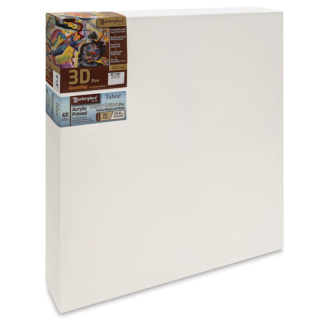 Open in modal - Masterpiece Tahoe Cotton Canvas - 36" x 36", 2-1/2" Profile, Acrylic Primed