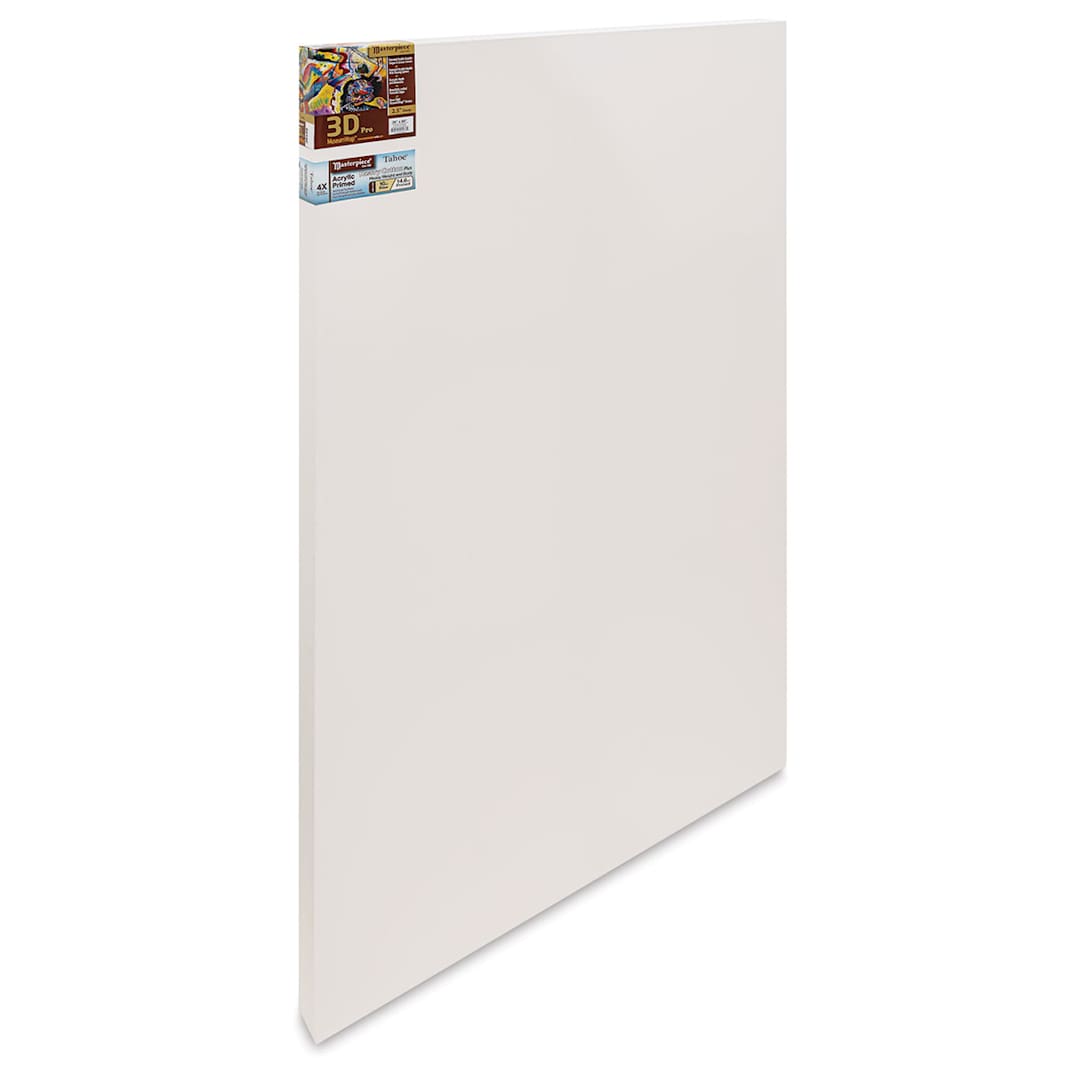 Open in modal - Masterpiece Tahoe Cotton Canvas - 36" x 60", 2-1/2" Profile, Acrylic Primed front side view