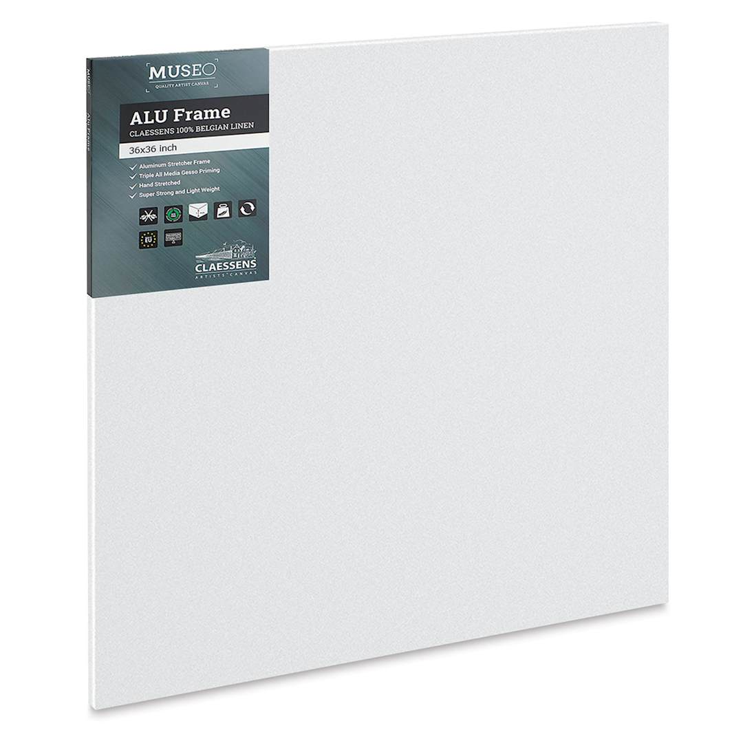 Open in modal - Museo Alu-Frame Claessens Belgian Linen Canvas - 36" x 36", 15/16" Depth