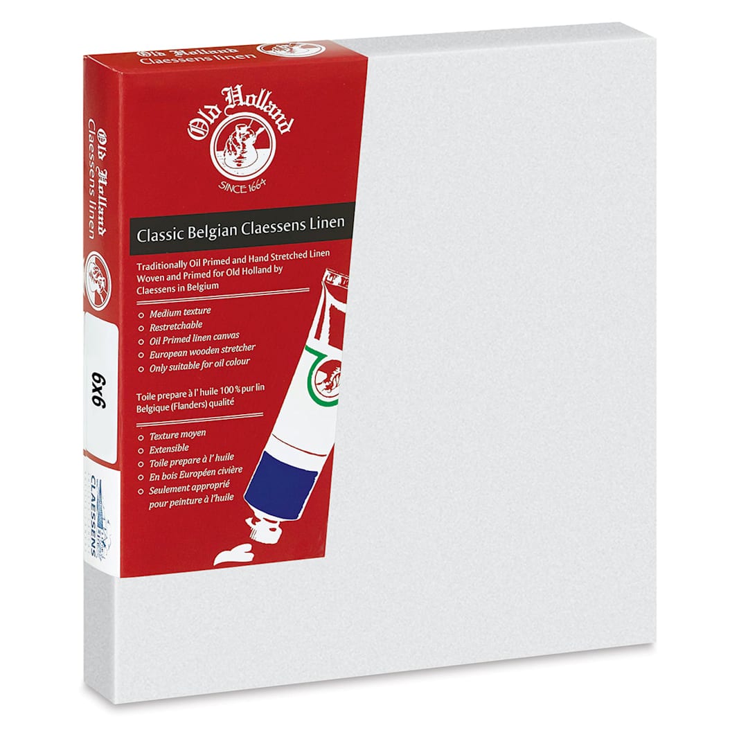 Open in modal - Old Holland Claessens Oil Primed Belgian Linen Canvas - 6" x 6"