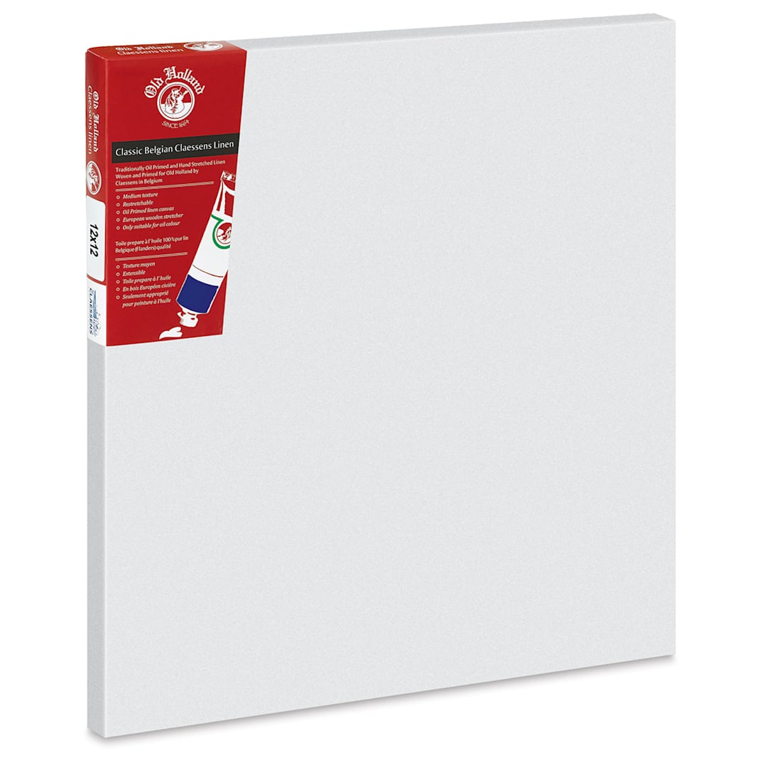 Open in modal - Old Holland Claessens Oil Primed Belgian Linen Canvas - 12" x 12"