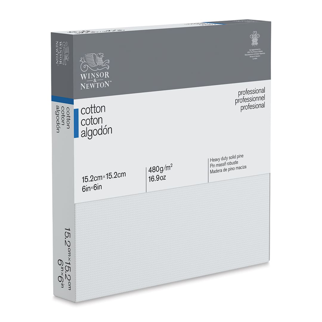 Open in modal - Winsor & Newton Professional Cotton Canvas - 6" x 6", Traditional Profile