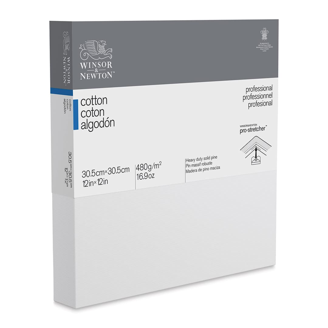 Open in modal - Winsor & Newton Professional Cotton Canvas - 12" x 12", Deep Edge