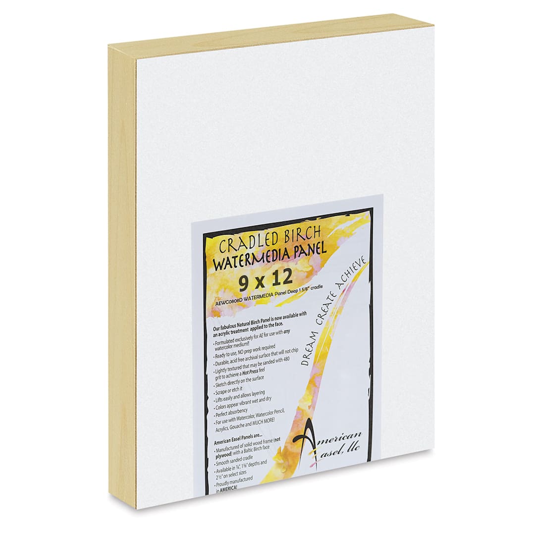 Open in modal - American Easel WaterMedia Panel - 9" x 12", Gallery Profile 1-5/8"