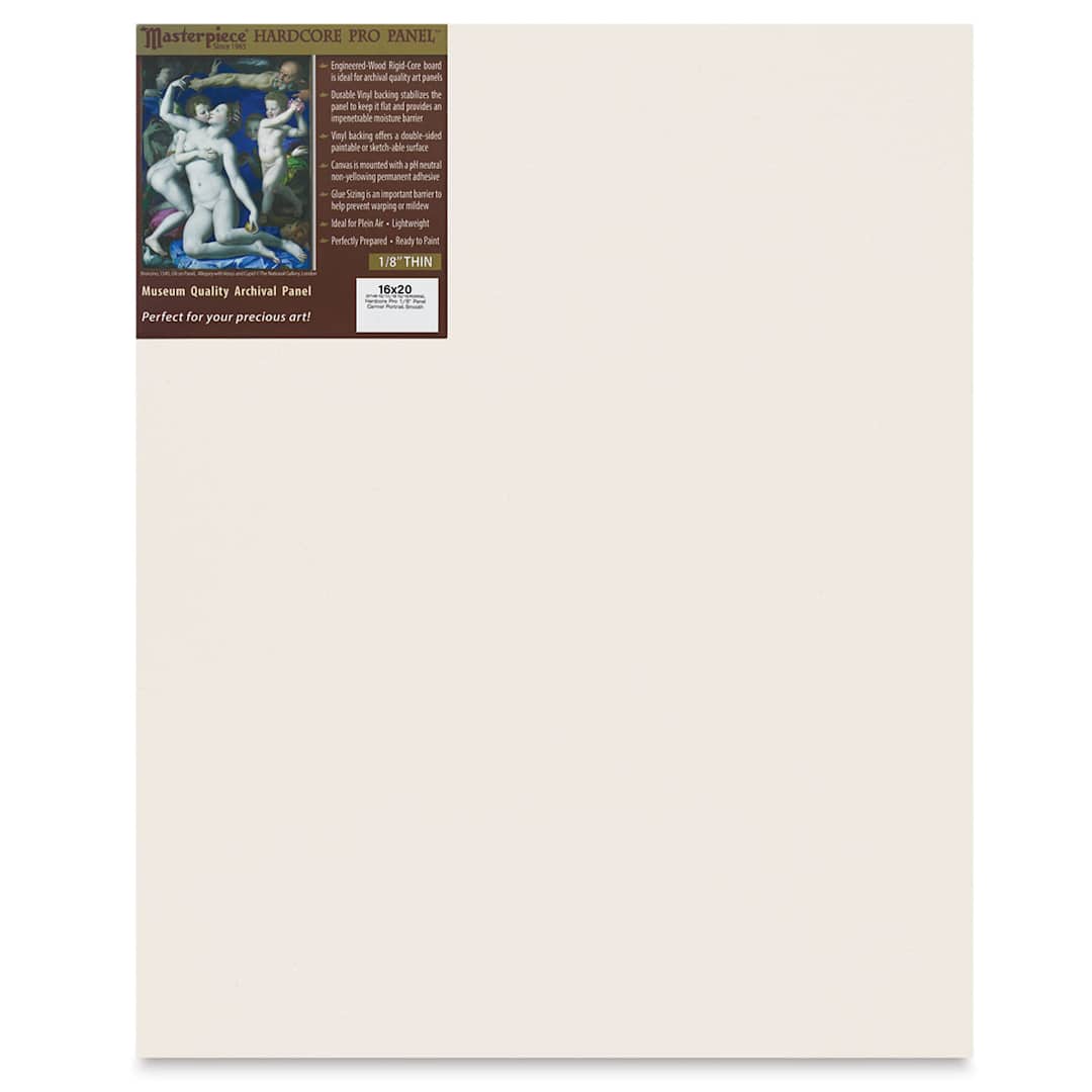 Open in modal - Masterpiece Carmel Hardcore Pro Canvas Panels - Front view of Canvas Panel with Label
