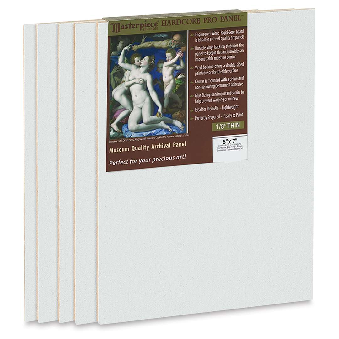 Open in modal - Masterpiece Sausalito Hardcore Pro Canvas Panel Pack - 5" x 7", Pkg of 5