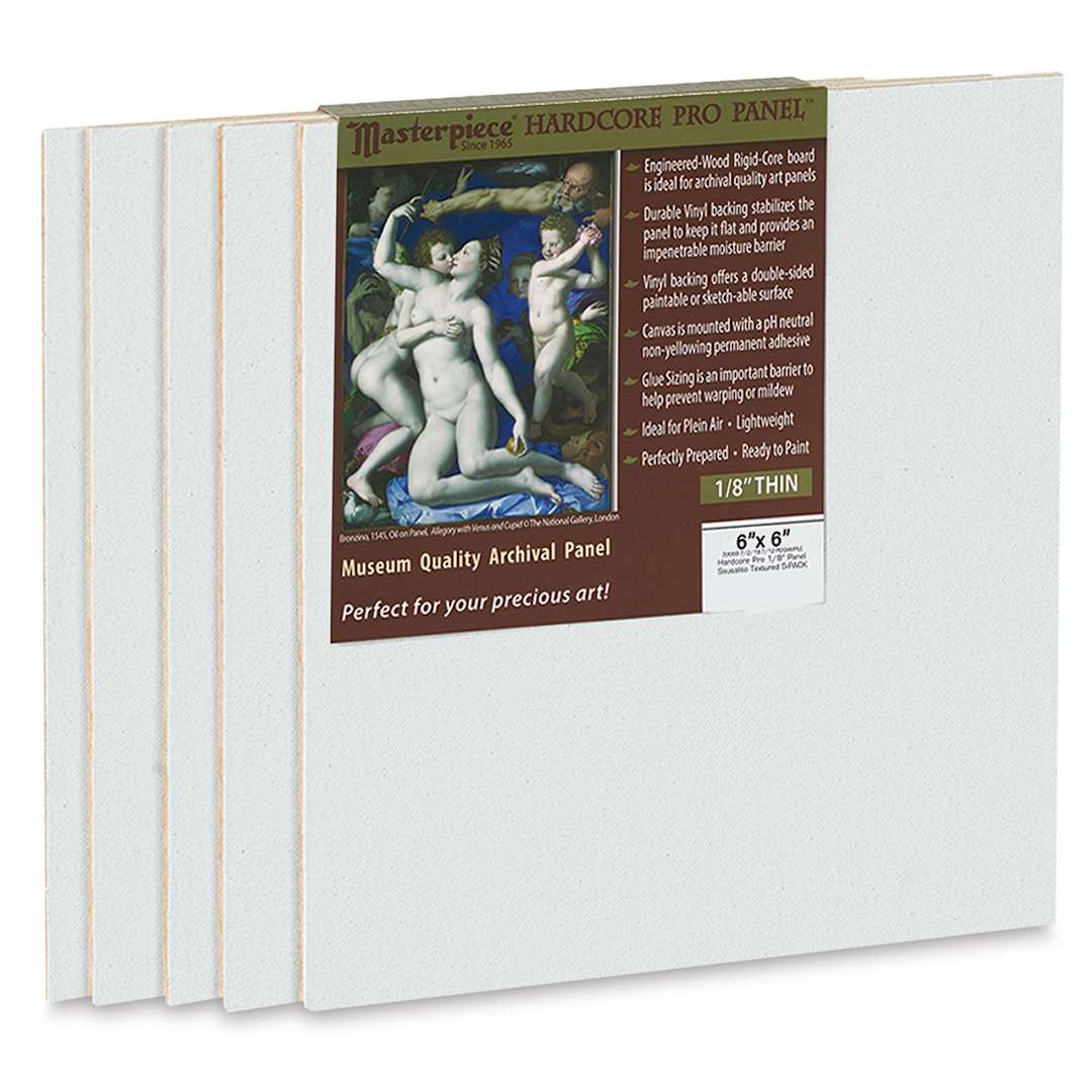Open in modal - Masterpiece Sausalito Hardcore Pro Canvas Panel Pack - 6" x 6", Pkg of 5