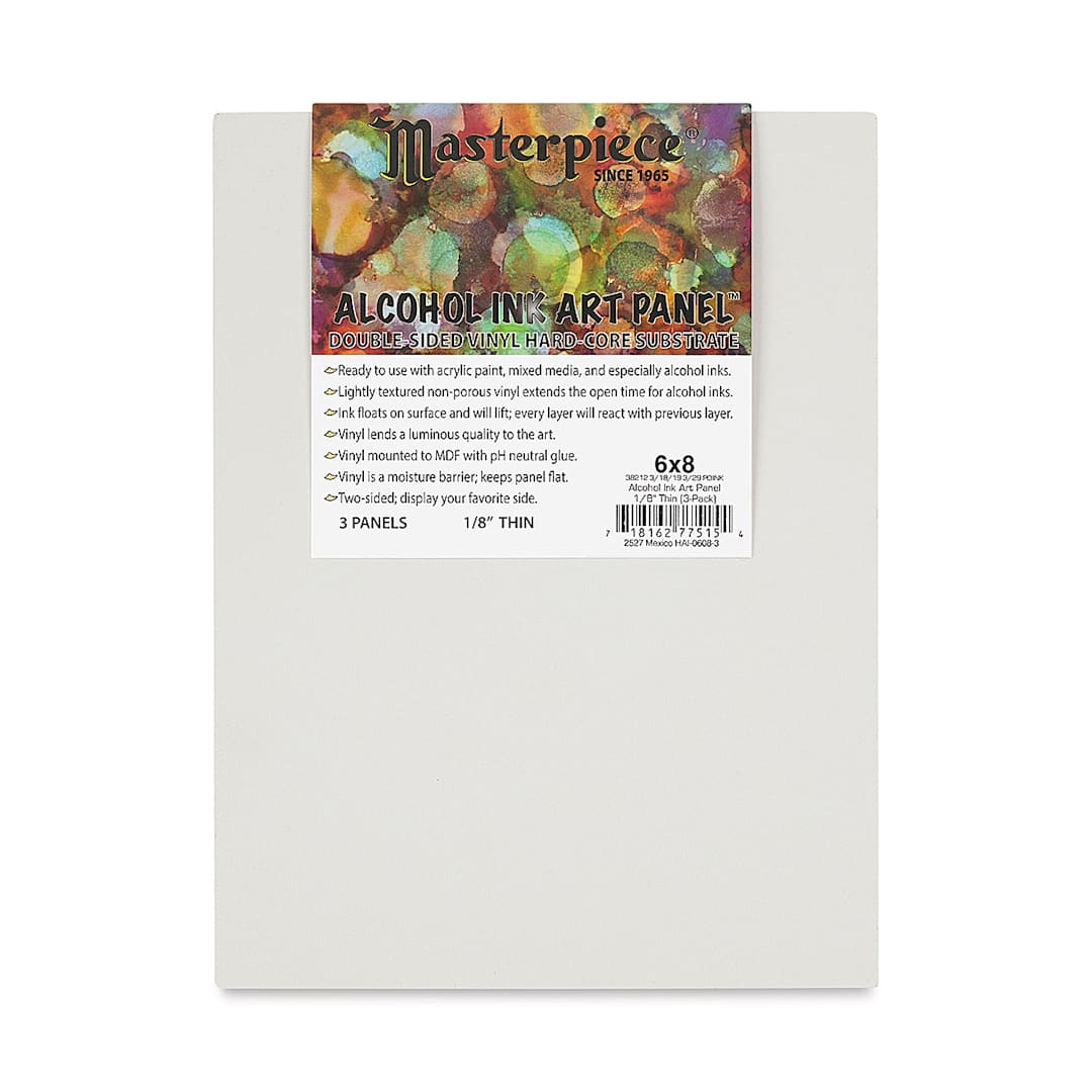 Open in modal - Masterpiece Alcohol Ink Art Panels - 6" x 8", Pkg of 3 front