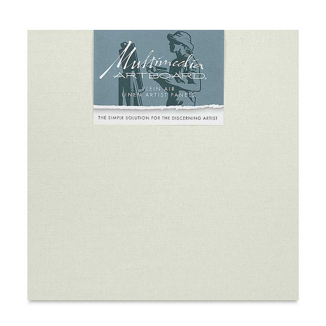 Open in modal - Multimedia Artboard Plein Air Claessens Linen Artist Panel - 12" x 12", 13 DP, Pkg of 3 front of package