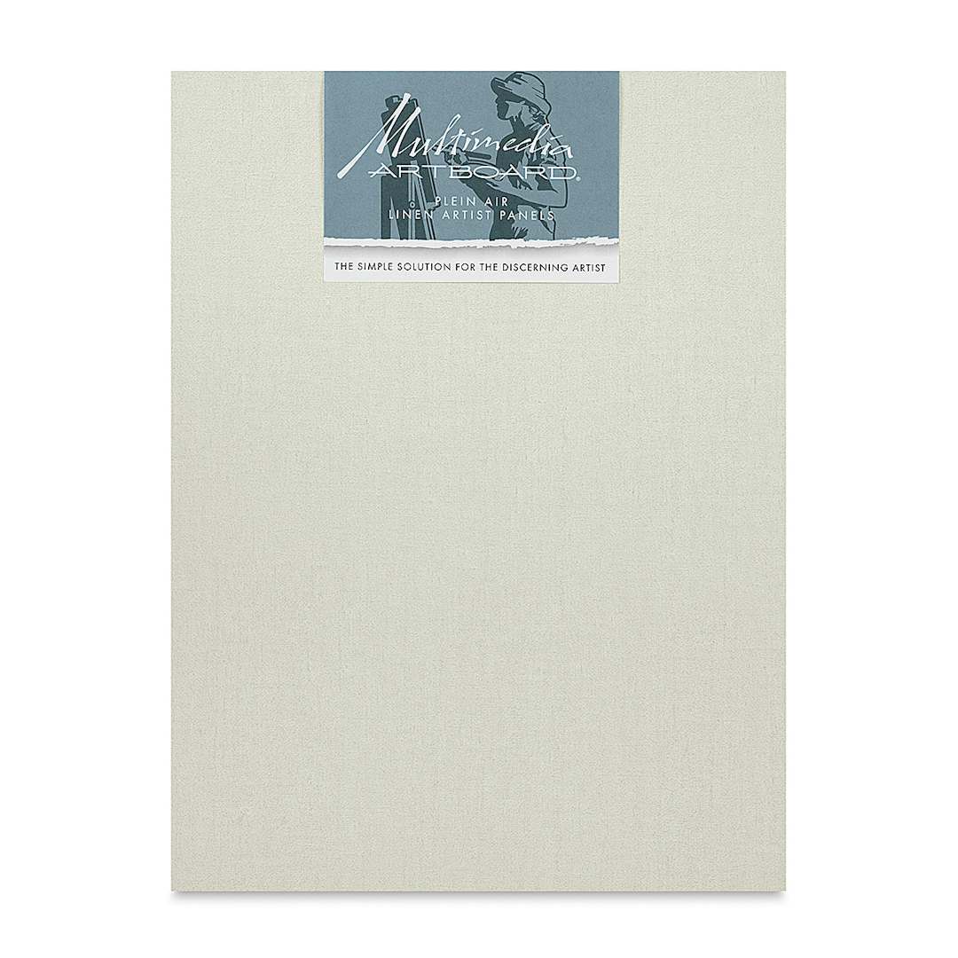 Open in modal - Plein Air Linen Artist Panels - Front of package of 3 13DP Oil primed Claessens panels