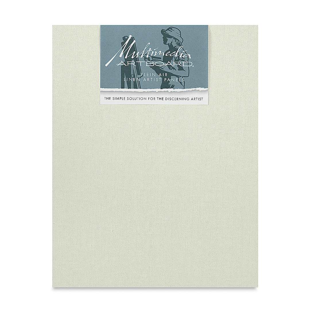 Open in modal - Multimedia Artboard Plein Air Claessens Linen Artist Panel - 11" x 14", 13 DP, Pkg of 3 front of package