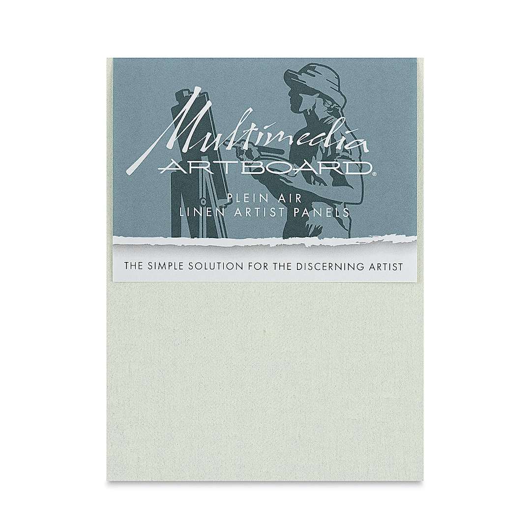 Open in modal - Multimedia Artboard Plein Air Claessens Linen Artist Panel - 6" x 8", 13 DP, Pkg of 3 front of package