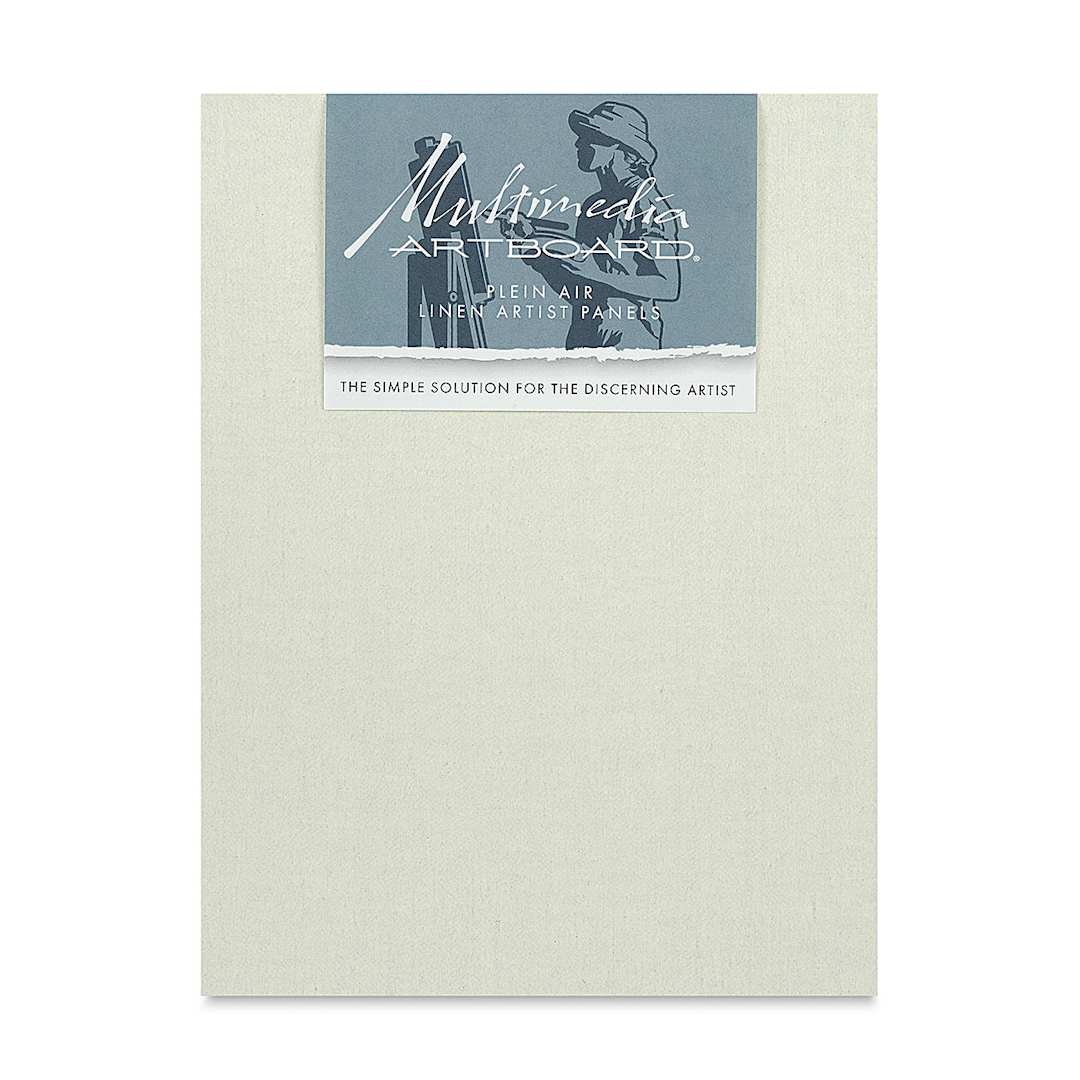 Open in modal - Multimedia Artboard Plein Air Claessens Linen Artist Panel - 9" x 12", 13 DP, Pkg of 3 front of package