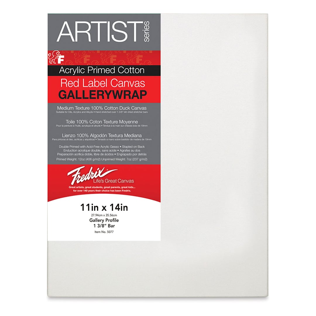 Open in modal - Fredrix Profile Cotton Canvas - 11" x 14", Gallerywrap