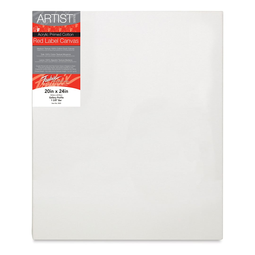 Open in modal - Fredrix Red Label Cotton Canvas - 20" x 24", 3/4" Profile