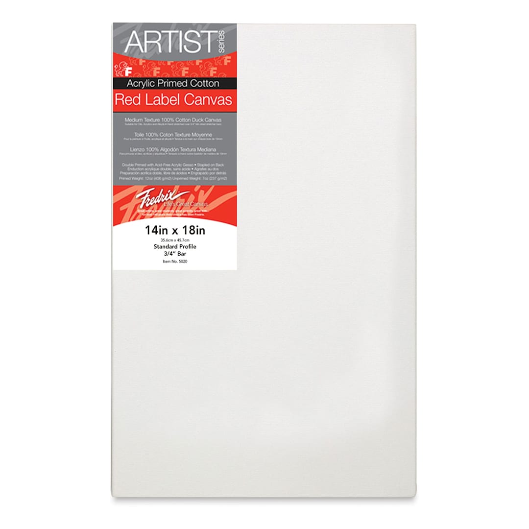 Open in modal - Fredrix Red Label Cotton Canvas - 14" x 18", 3/4" Profile