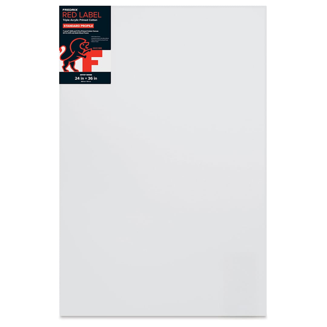 Open in modal - Fredrix Red Label Cotton Canvas - 24" x 36", 3/4" Profile