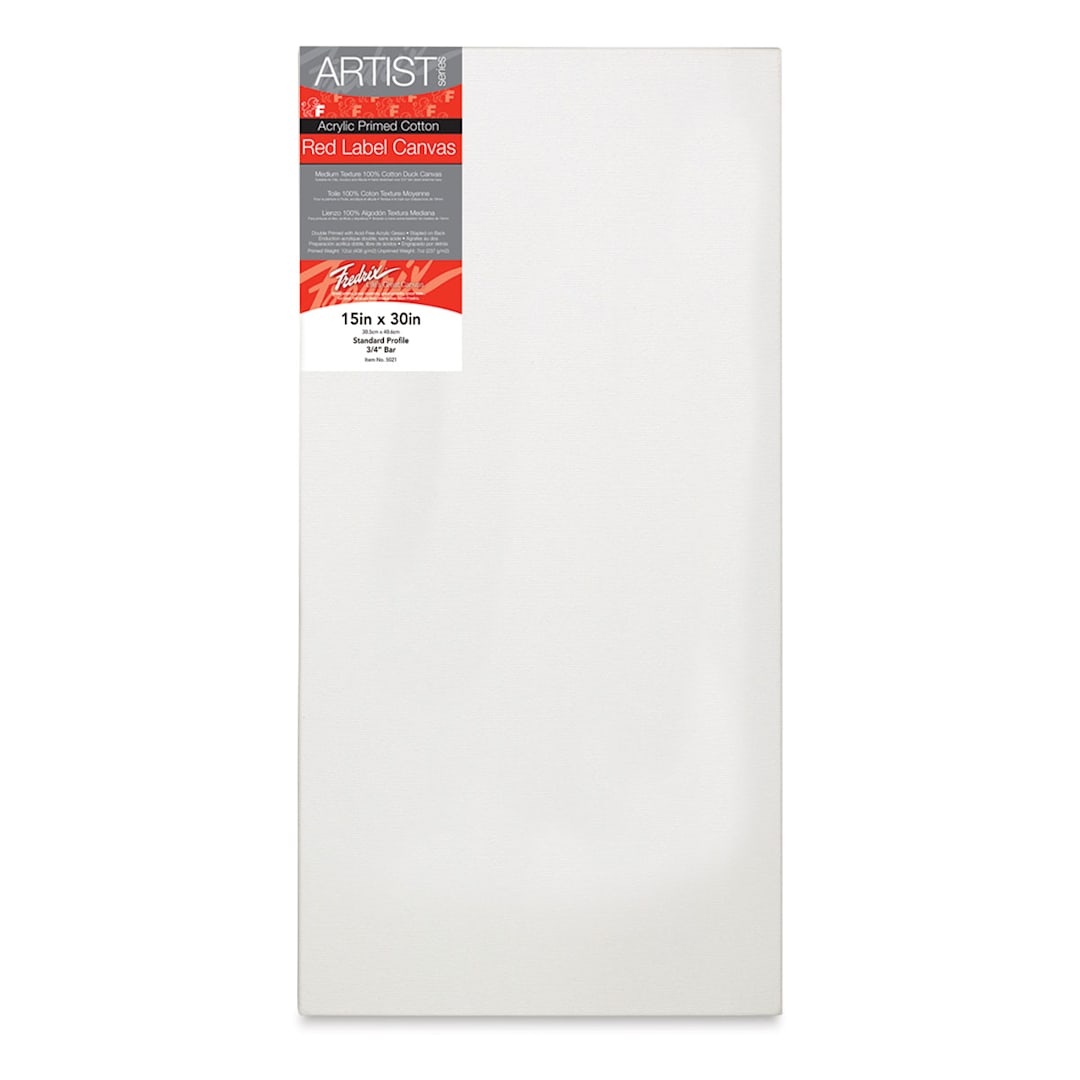 Open in modal - Fredrix Red Label Cotton Canvas - 15" x 30", 3/4" Profile