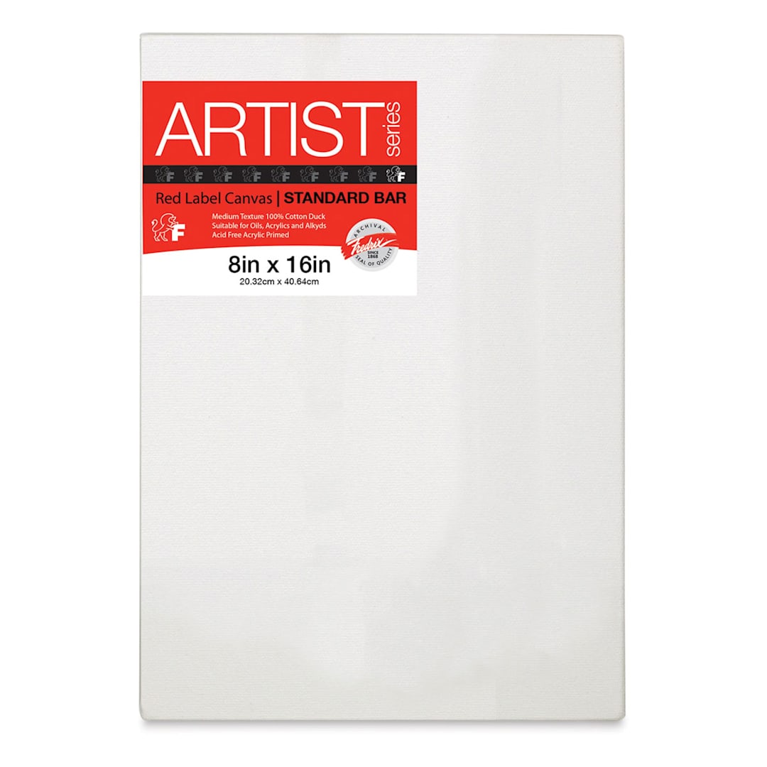 Open in modal - Fredrix Red Label Cotton Canvas - 12" x 24", 3/4" Profile