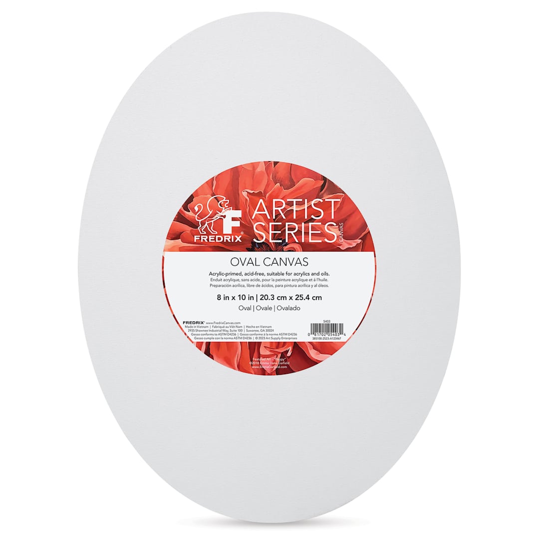 Open in modal - Fredrix Profile Cotton Canvas - 8" x 10", Oval