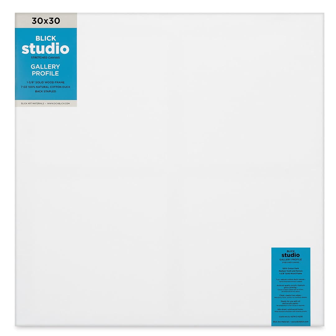 Open in modal - Blick Studio Stretched Cotton Canvas - Gallery Profile, 30" x 30" (front)