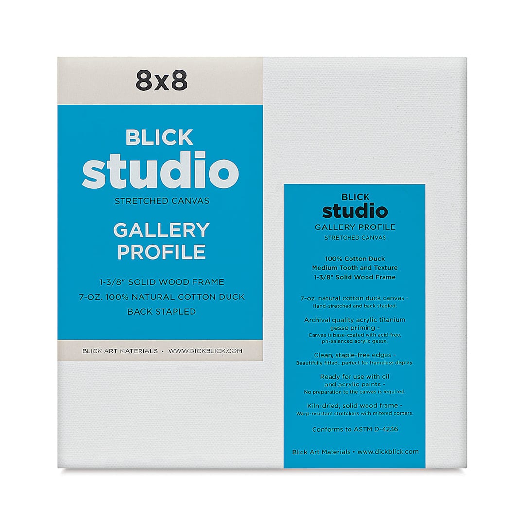 Open in modal - Blick Studio Stretched Cotton Canvas - Gallery Profile, 8" x 8" (front)