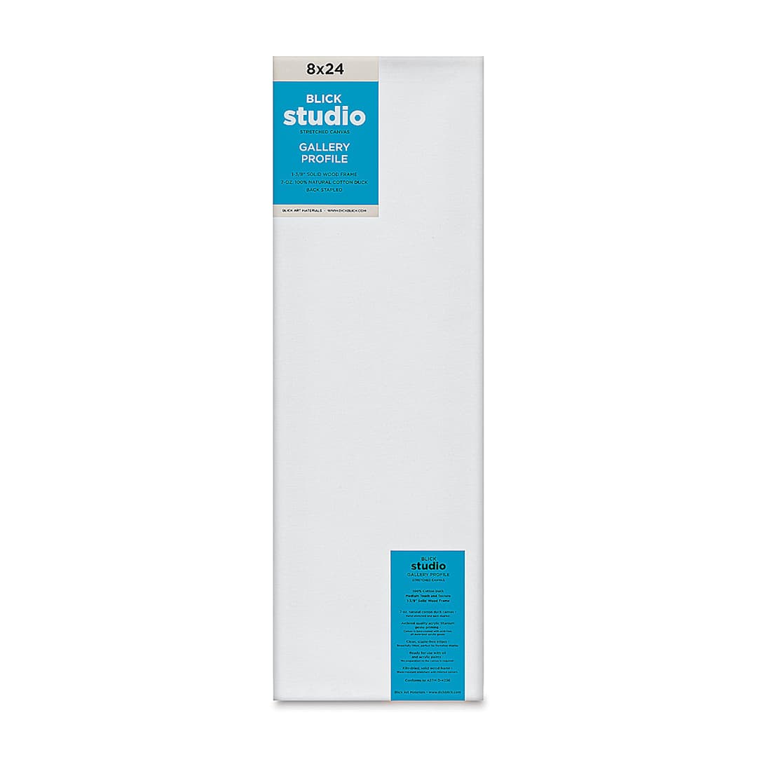 Open in modal - Blick Studio Stretched Cotton Canvas - Gallery Profile, 8" x 24" (front)