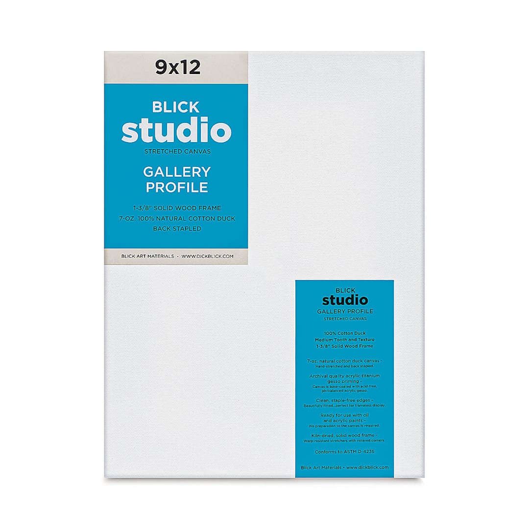 Open in modal - Blick Studio Stretched Cotton Canvas - Gallery Profile, 9" x 12" (front)