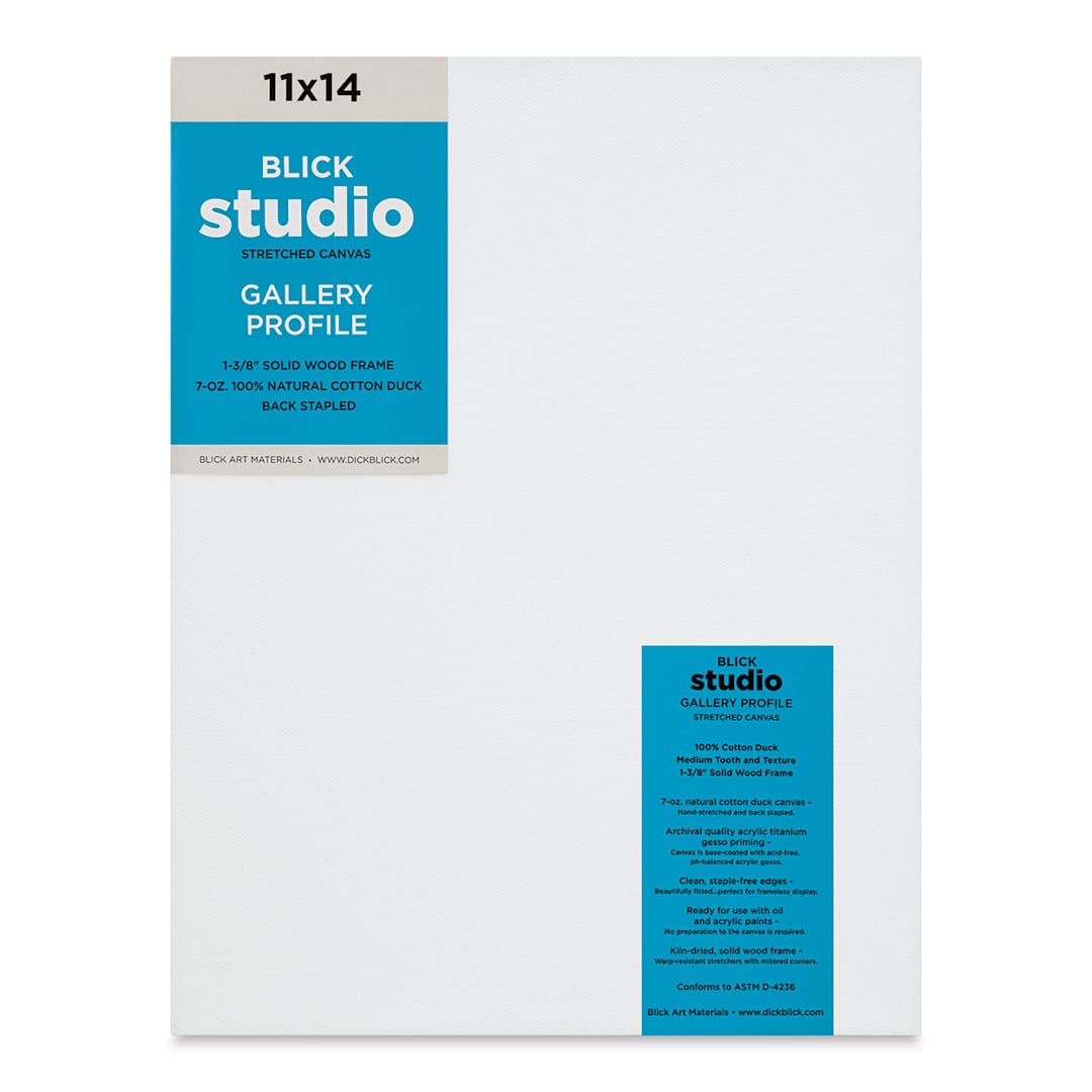 Open in modal - Blick Studio Stretched Cotton Canvas - Gallery Profile, 11" x 14"