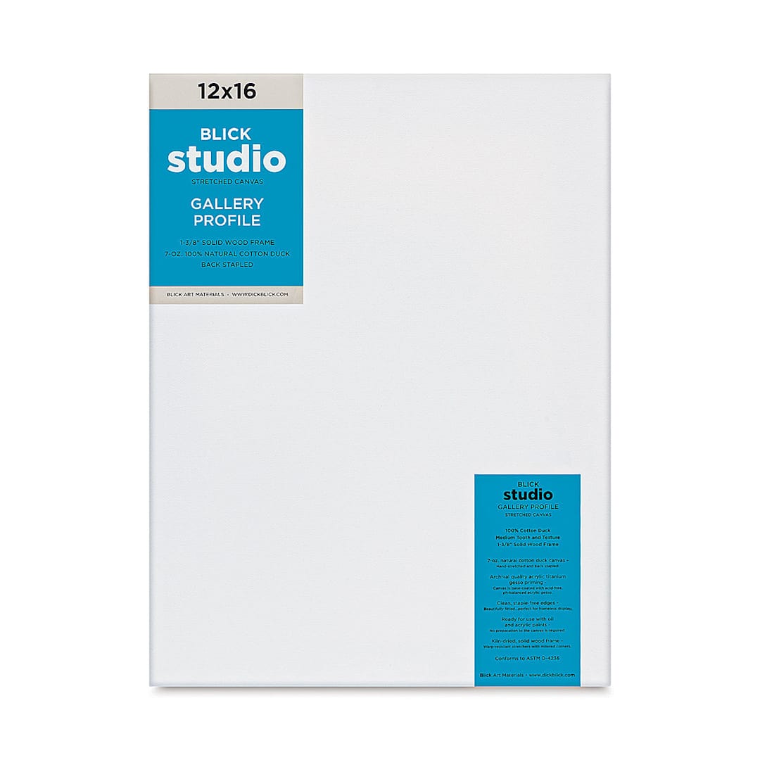 Open in modal - Blick Studio Stretched Cotton Canvas - Gallery Profile, 12" x 16" (front)